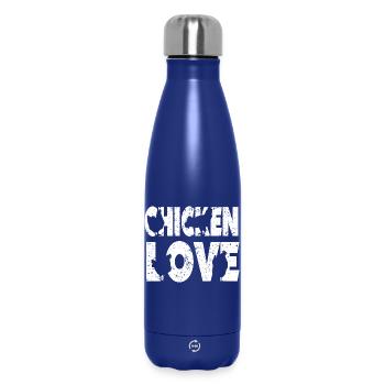 Poulet Amour Graffiti Design - Bouteille isotherme 500 ml - bleu foncé  - Devant