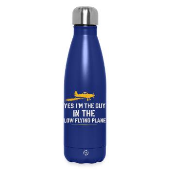 Ländliche Luftfahrt Landwirtschaft Pilotgeschenk - Thermosflasche 500 ml - Dunkelblau  - Vorne