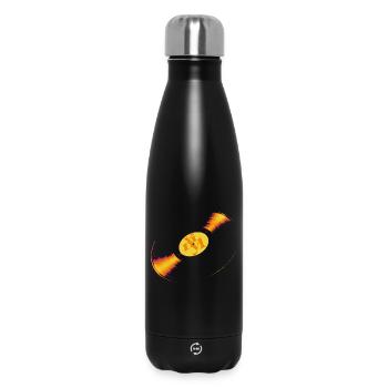 Retro Vinyl-Rausch – Dein Sound-Statement - Thermosflasche 500 ml - Schwarz - Vorne