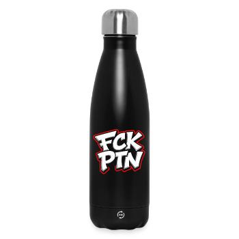 Déclaration anti-Poutine du FCK PTN - Bouteille isotherme 500 ml - noir - Devant