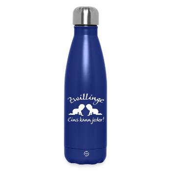 Twins, one can anyone! - Insulated Water Bottle 500 ml - dark blue  - Front