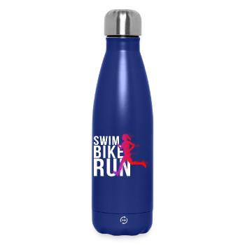 Triathlon - Swim Bike Run Frau - Thermosflasche 500 ml - Dunkelblau  - Vorne