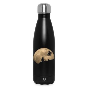 Saut en fauteuil roulant WCMX ET vers la lune * - Bouteille isotherme 500 ml - noir - Devant