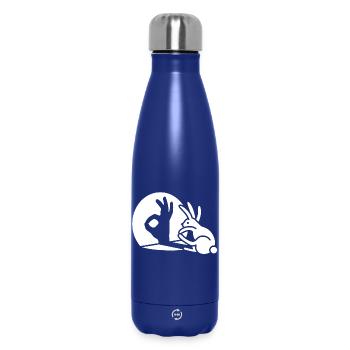 Rabbit Shadow Hand ItalyOkay OK sign - Insulated Water Bottle 500 ml - dark blue  - Front