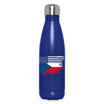 Flagge Fusion US Tschechisch - Thermosflasche 500 ml - Dunkelblau  - Vorne