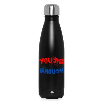 Expressive graffiti designs with splashes of paint - Insulated Water Bottle 500 ml - black - Front