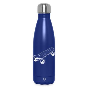 Skateboard Skizze - Thermosflasche 500 ml - Dunkelblau  - Vorne