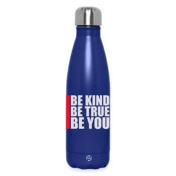 Be Kind Be True Be You Inspirierend Selbstliebe - Thermosflasche 500 ml - Dunkelblau  - Vorne