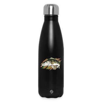 pike-perch - Insulated Water Bottle 500 ml - black - Front