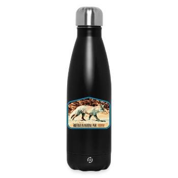Anderdalen Snow Fox Patch: Nordic Fauna - Insulated Water Bottle 500 ml - black - Front