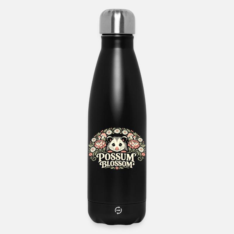 Fleur d’opossum - Bouteille isotherme 500 ml - noir
