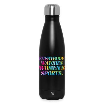 Tie-Dye Typo: Women's Sport Power - Insulated Water Bottle 500 ml - black - Front