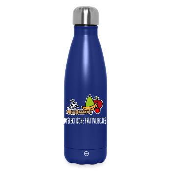 Dyslexische Frucht fliegen Legasthenie Blockflöte - Thermosflasche 500 ml - Dunkelblau  - Vorne