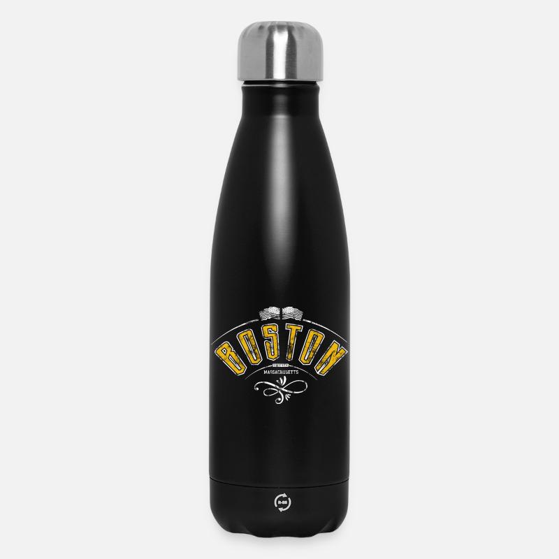 Boston Grunge-Effekt - Thermosflasche 500 ml - Schwarz