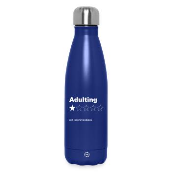 Adulting not recommendable - Insulated Water Bottle 500 ml - dark blue  - Front