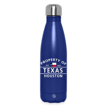 Propriété du Texas Houston Vintage Logo - Bouteille isotherme 500 ml - bleu foncé  - Devant