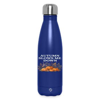 Autumn Slows Me Down Pumpkin Bloom Cottagecore - Insulated Water Bottle 500 ml - dark blue  - Front