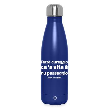 t-shirt Napoli t-shirt Neapolitan proverb - Insulated Water Bottle 500 ml - dark blue  - Front