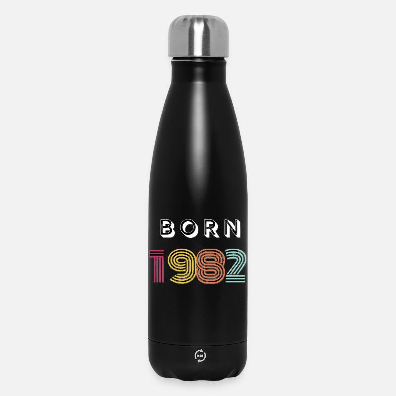 Geboren 1992 Neon Retro Typo - Thermosflasche 500 ml - Schwarz