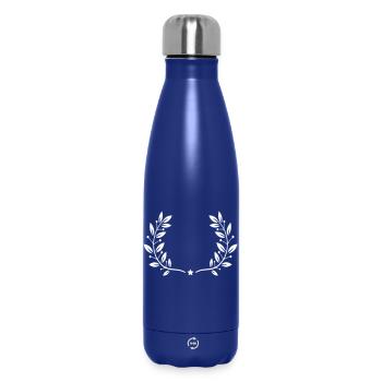 Laurel wreath - Insulated Water Bottle 500 ml - dark blue  - Front