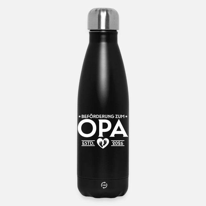 Annonce de grossesse 2026 Papy en devenir - Bouteille isotherme 500 ml - noir