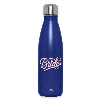 Police de paillettes de mariée - Bouteille isotherme 500 ml - bleu foncé  - Devant