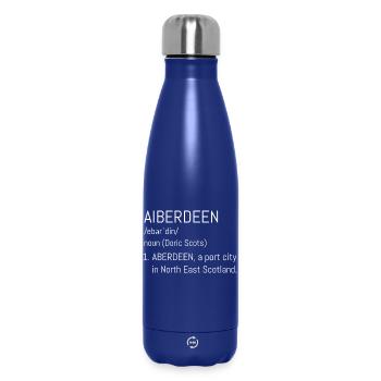 Aberdeen Doric City Script - Insulated Water Bottle 500 ml - dark blue  - Front