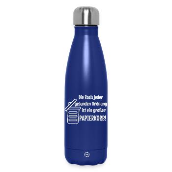 Ordre de base : Grande corbeille à papier Witzer Dit Office - Bouteille isotherme 500 ml - bleu foncé  - Devant