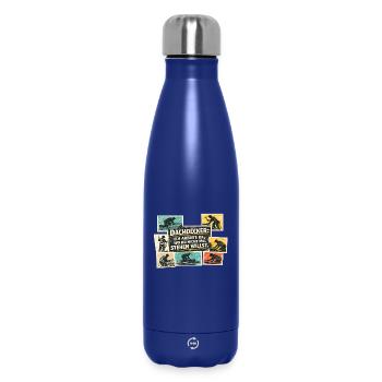 Motif de la déclaration du couvreur - Bouteille isotherme 500 ml - bleu foncé  - Devant