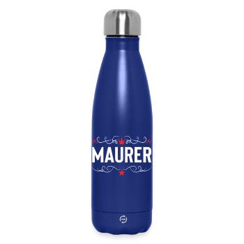 Bricklayer profession - Insulated Water Bottle 500 ml - dark blue  - Front