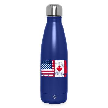 Stars and Maple Banner - Insulated Water Bottle 500 ml - dark blue  - Front