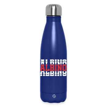 t-shirt albinos t-shirt idée cadeau texte empilé - Bouteille isotherme 500 ml - bleu foncé  - Devant