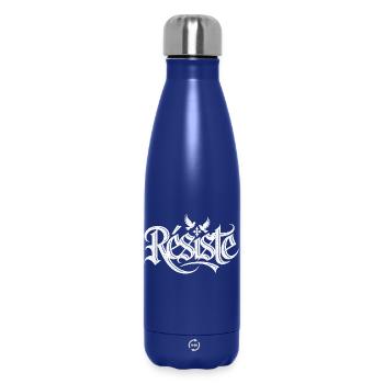 Design Graphique avec Doves et Symbole de Paix - Bouteille isotherme 500 ml - bleu foncé  - Devant