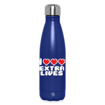 Extremes Pixel-Herz - Thermosflasche 500 ml - Dunkelblau  - Vorne