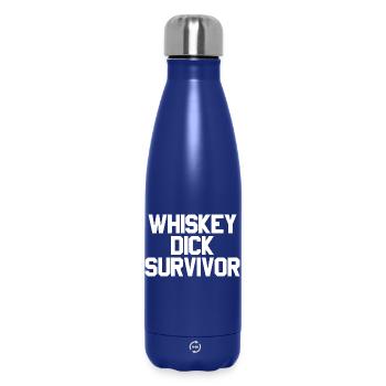 Whiskey Dick Survivor Schmutziger Humor Frech Drec - Thermosflasche 500 ml - Dunkelblau  - Vorne