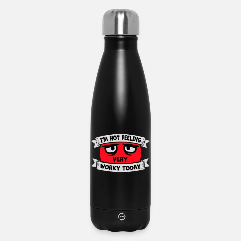 I'm Not Feeling Very Worky Today Faul Arbeit Humor - Thermosflasche 500 ml - Schwarz