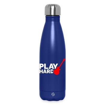 Jouez dur - Bouteille isotherme 500 ml - bleu foncé  - Devant
