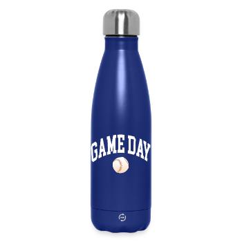 Game Day Baseball Fan - Insulated Water Bottle 500 ml - dark blue  - Front
