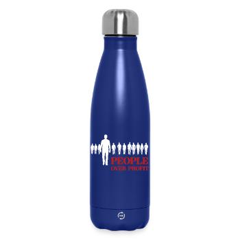 Menschen vor Profit - Thermosflasche 500 ml - Dunkelblau  - Vorne