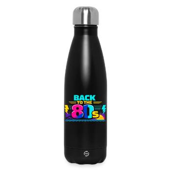 Back to the 80s Neon - Insulated Water Bottle 500 ml - black - Front