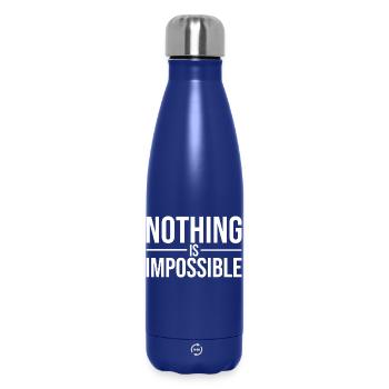 Nothing Is Impossible Fette Typografie - Thermosflasche 500 ml - Dunkelblau  - Vorne