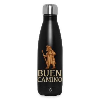 Pilger aus Santiago de Compostela Guter Weg - Thermosflasche 500 ml - Schwarz - Vorne
