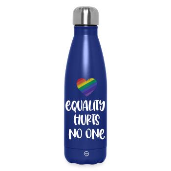 LGBT Pride Month - Equality Hurts No One - Insulated Water Bottle 500 ml - dark blue  - Front