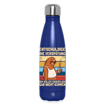 Sorry for the Delay Humor Sarcasm Fun - Insulated Water Bottle 500 ml - dark blue  - Front