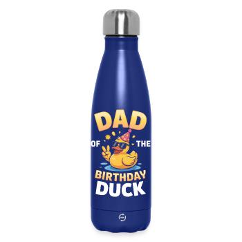 Birthday Duck Dad Tee - Insulated Water Bottle 500 ml - dark blue  - Front