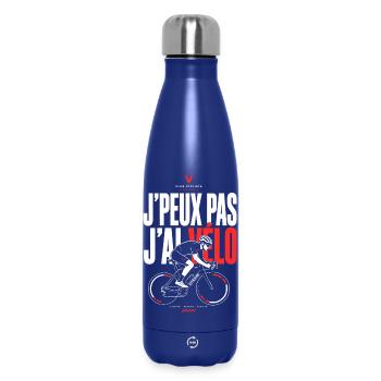 J’Peux Pas J’Ai Vélo Racing Style - Bouteille isotherme 500 ml - bleu foncé  - Devant