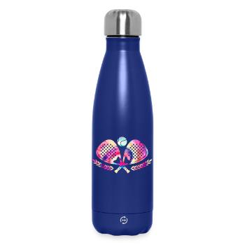 Padel Tennis Tie Dyed - Insulated Water Bottle 500 ml - dark blue  - Front