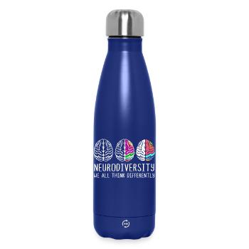 Neurodiversity Autismus Gehirn ADHS Asperger - Thermosflasche 500 ml - Dunkelblau  - Vorne
