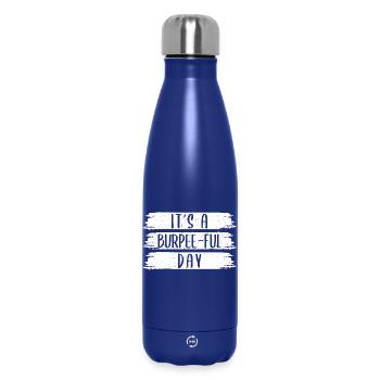 Gym Junkies It´s A Burpee-Ful Day Calisthenics - Thermosflasche 500 ml - Dunkelblau  - Vorne