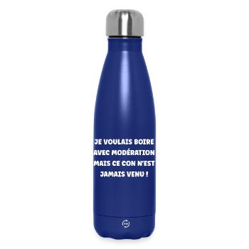 Trinken Sie in Maßen - Thermosflasche 500 ml - Dunkelblau  - Vorne